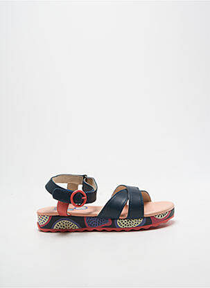 Sandales/nu pieds fermeture scratch bout ouvert bleu CAMPER fille