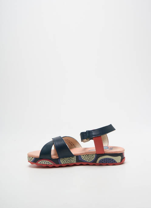 Sandales/nu pieds fermeture scratch bout ouvert bleu CAMPER fille