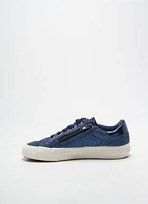 Baskets tissage tissage pailleté bout rond bleu VICTORIA fille