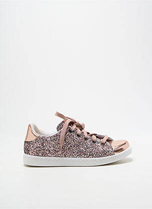Baskets fermeture lacets bout rond rose VICTORIA fille