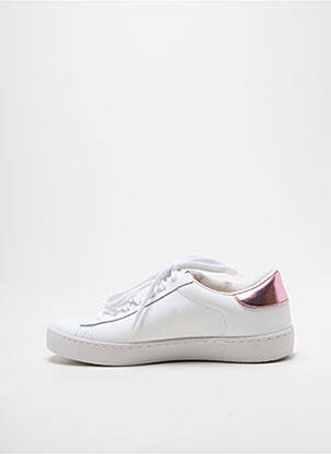 Baskets tissage satiné talon plat jusqu'à 3cm rose VICTORIA femme