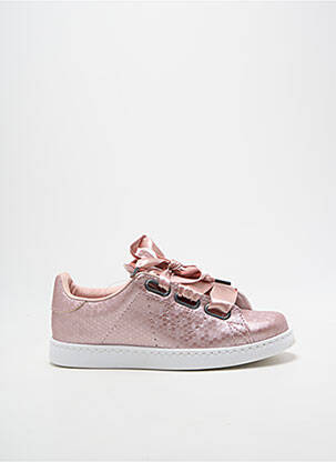 Baskets bout rond talon plat jusqu'à 3cm rose VICTORIA femme