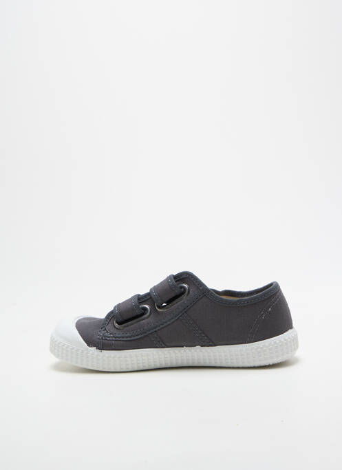 Baskets fermeture scratch bout rond gris VICTORIA garcon