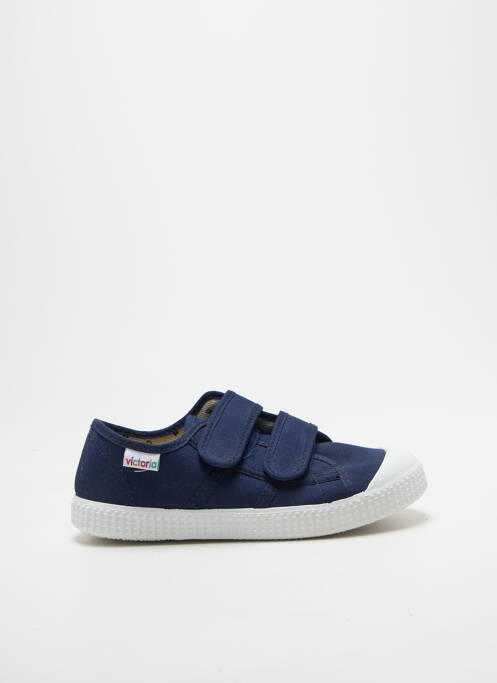 Baskets fermeture scratch bout rond bleu VICTORIA garcon