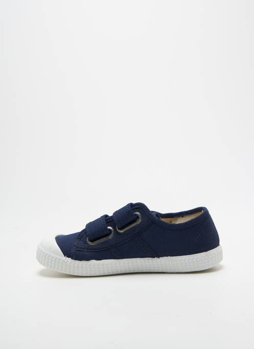 Baskets fermeture scratch bout rond bleu VICTORIA garcon