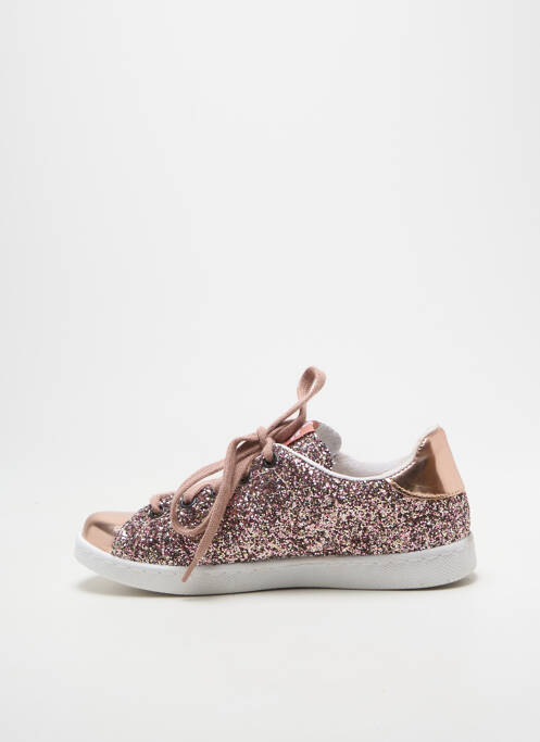 Baskets fermeture lacets bout rond rose VICTORIA fille
