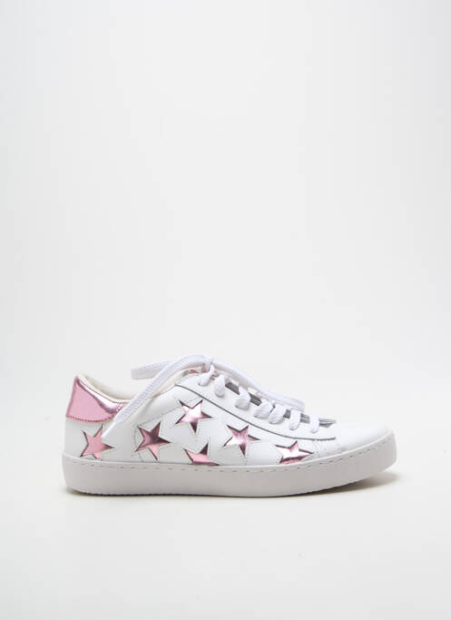 Baskets tissage satiné talon plat jusqu'à 3cm rose VICTORIA femme