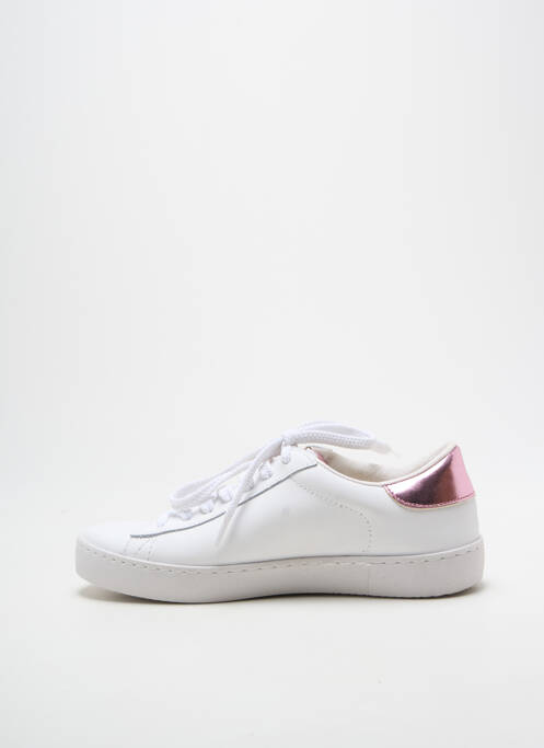Baskets tissage satiné talon plat jusqu'à 3cm rose VICTORIA femme