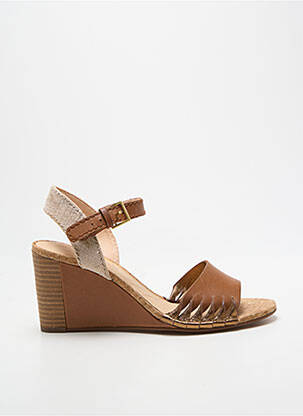 Sandales/nu pieds talon compensé talon de 7 à 9cm marron CLARKS femme