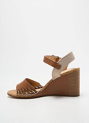 Sandales/nu pieds talon compensé talon de 7 à 9cm marron CLARKS femme