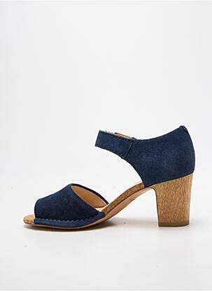 Sandales/nu pieds talon bottier talon de 7 à 9cm bleu CLARKS femme