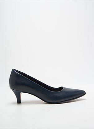 Escarpins tissage satiné talon de 4 à 6cm bleu CLARKS femme