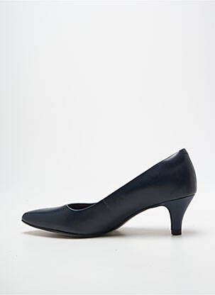 Escarpins tissage satiné talon de 4 à 6cm bleu CLARKS femme