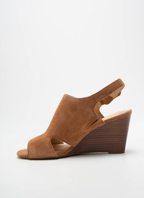 Sandales/nu pieds talon compensé talon de 7 à 9cm marron CLARKS femme
