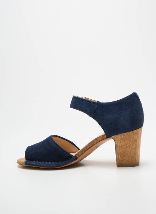 Sandales/nu pieds talon bottier talon de 7 à 9cm bleu CLARKS femme