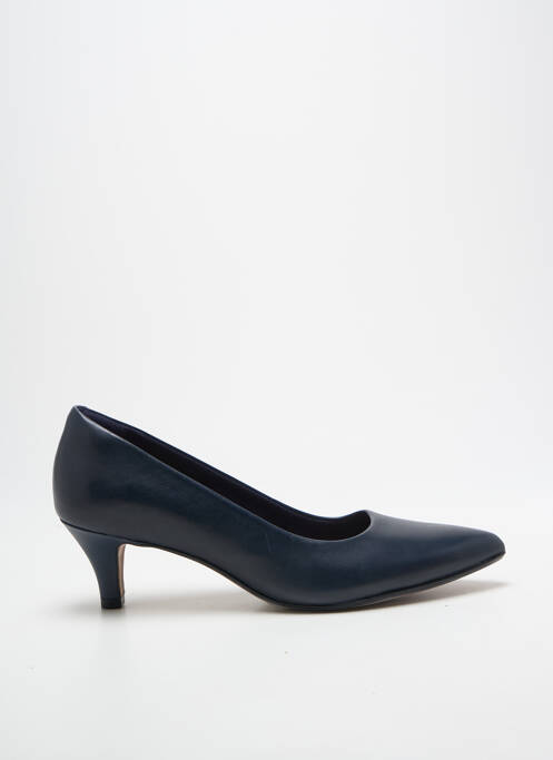 Escarpins tissage satiné talon de 4 à 6cm bleu CLARKS femme