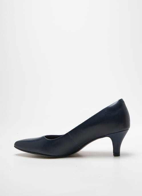 Escarpins tissage satiné talon de 4 à 6cm bleu CLARKS femme