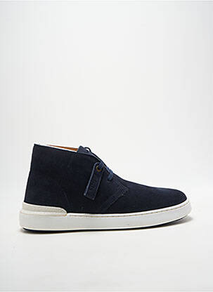 Bottines/boots fermeture lacets bout rond bleu CLARKS homme