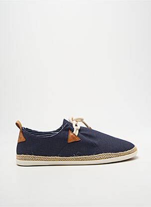 Espadrilles fermeture lacets bout rond bleu ARMISTICE homme