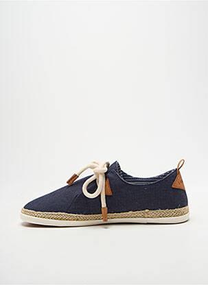 Espadrilles fermeture lacets bout rond bleu ARMISTICE homme