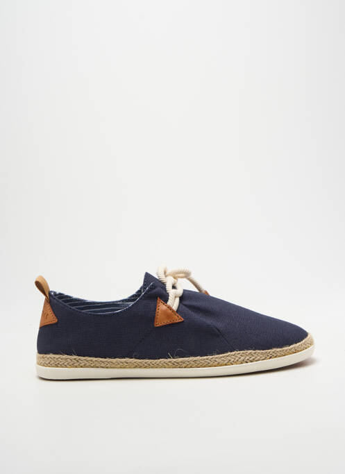 Espadrilles fermeture lacets bout rond bleu ARMISTICE homme