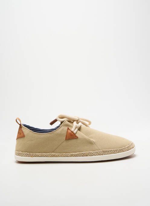 Espadrilles fermeture lacets bout rond beige ARMISTICE homme