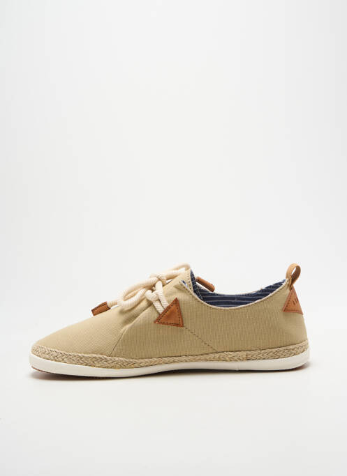 Espadrilles fermeture lacets bout rond beige ARMISTICE homme