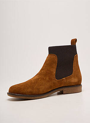 Bottines/boots talon bas talon plat jusqu'à 3cm marron COTEMER femme