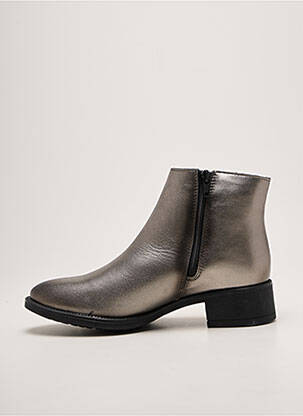 Bottines/boots tissage satiné talon de 4 à 6cm argent COTEMER femme