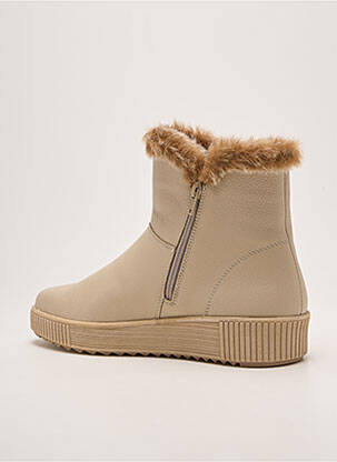 Bottines/boots fourrée talon plat jusqu'à 3cm beige REMONTE femme