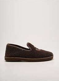 Chaussons/pantoufles bout rond bout rond marron LA MAISON DE L'ESPADRILLE homme