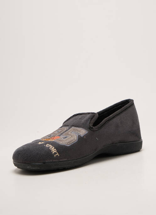 Chaussons/pantoufles bout rond bout rond gris LA MAISON DE L'ESPADRILLE homme