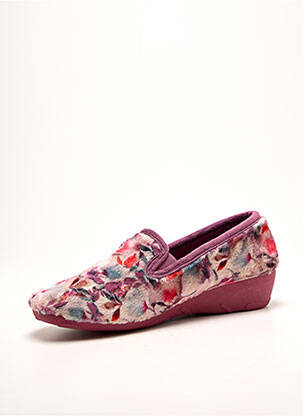 Chaussons/pantoufles bout rond talon de 4 à 6cm violet LA MAISON DE L'ESPADRILLE femme