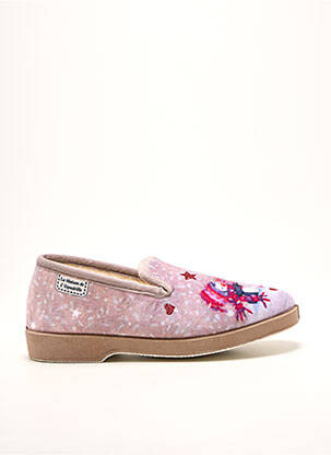 Chaussons/pantoufles bout rond talon plat jusqu'à 3cm rose LA MAISON DE L'ESPADRILLE femme