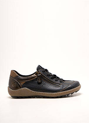 Baskets fermeture zip et lacets talon plat jusqu'à 3cm noir REMONTE femme