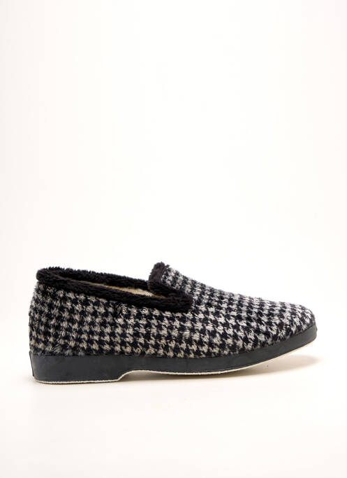 Chaussons/pantoufles bout rond talon plat jusqu'à 3cm noir LA MAISON DE L'ESPADRILLE femme