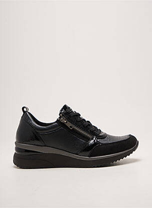 Baskets fermeture zip et lacets talon de 4 à 6cm noir REMONTE femme