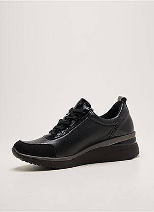 Baskets fermeture zip et lacets talon de 4 à 6cm noir REMONTE femme