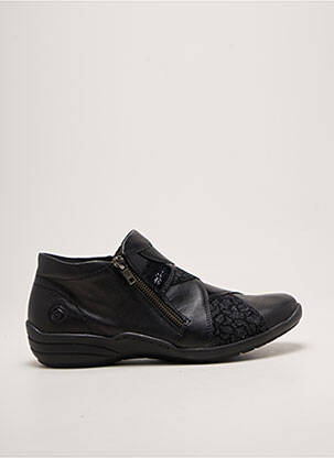 Chaussures de confort tissage satiné talon plat jusqu'à 3cm noir REMONTE femme