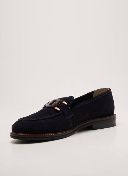 Mocassins bout rond talon plat jusqu'à 3cm bleu ARA femme