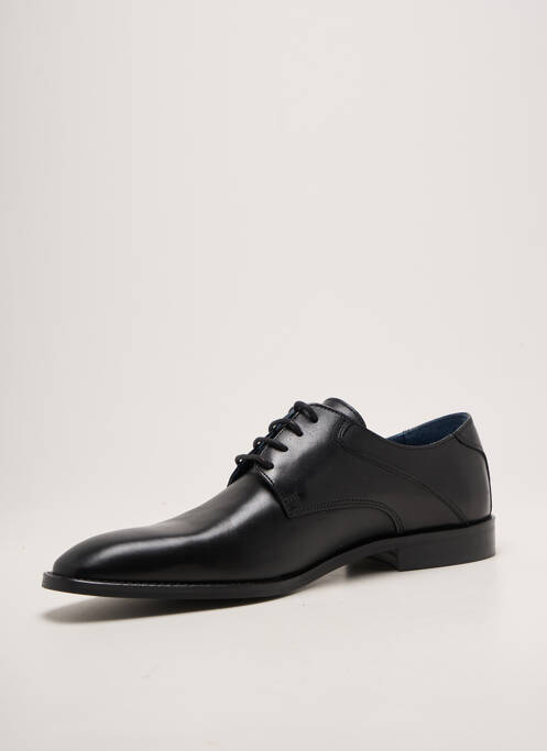 Derbies tissage satiné talon bas noir HIPNESS homme