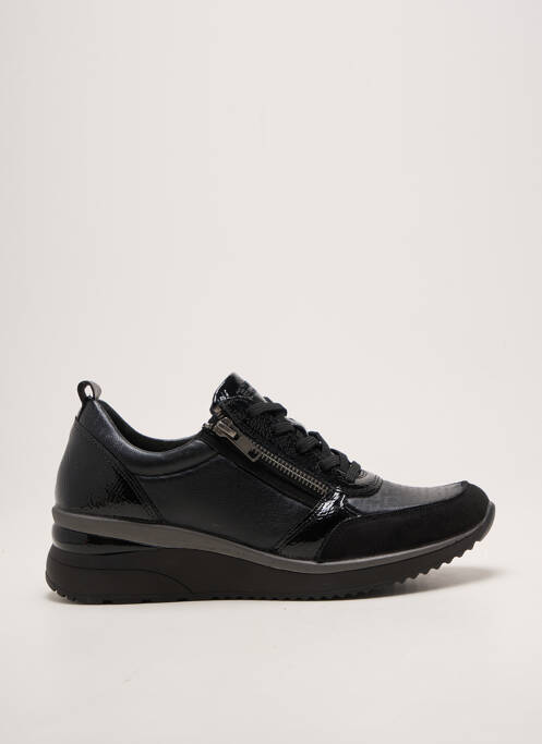 Baskets fermeture zip et lacets talon de 4 à 6cm noir REMONTE femme