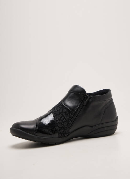 Chaussures de confort tissage satiné talon plat jusqu'à 3cm noir REMONTE femme