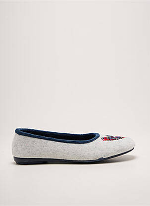 Chaussons/pantoufles bout rond talon plat jusqu'à 3cm bleu CHIC & RELAX femme