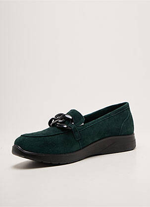 Mocassins bout rond talon plat jusqu'à 3cm vert INFINI femme