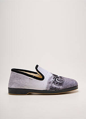 Chaussons/pantoufles bout rond bout rond gris CHIC & RELAX homme