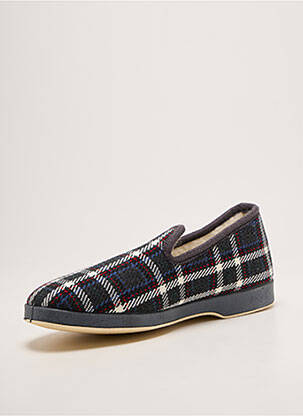 Chaussons/pantoufles bout rond bout rond gris WAPITI homme