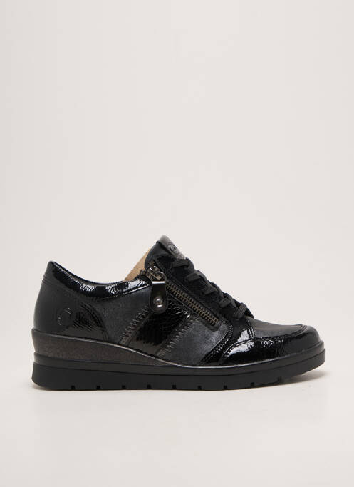 Baskets fermeture zip et lacets talon de 4 à 6cm noir REMONTE femme