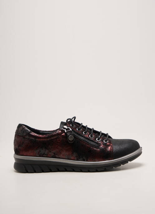 Baskets fermeture zip et lacets talon plat jusqu'à 3cm noir INFINI femme