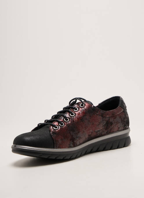 Baskets fermeture zip et lacets talon plat jusqu'à 3cm noir INFINI femme